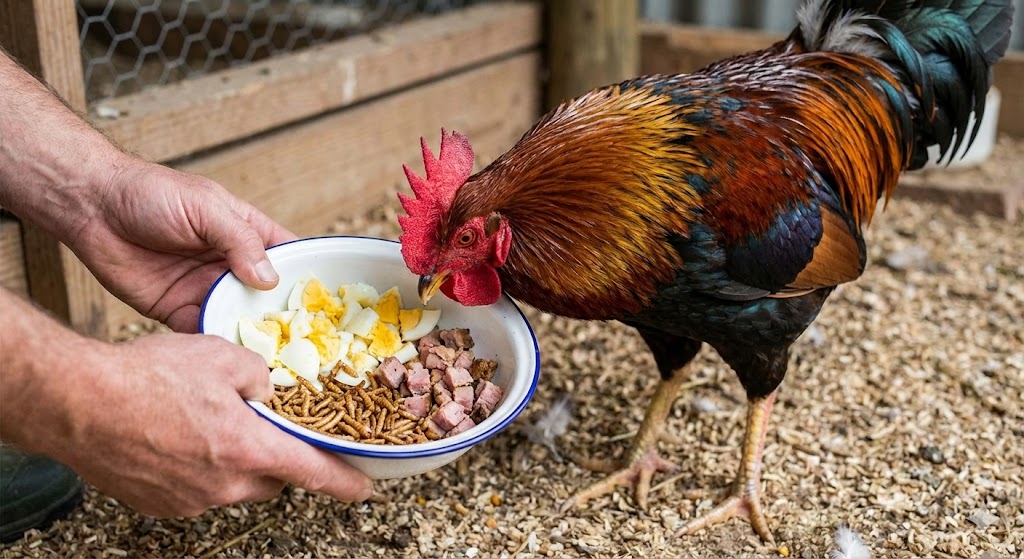 Thức ăn chứa chất xơ cho gà